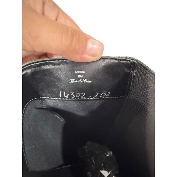 DONALD PLINER Two Tone Brown Black Leather Tall Zip Boots Annika Size 10M - Picture 7 of 11